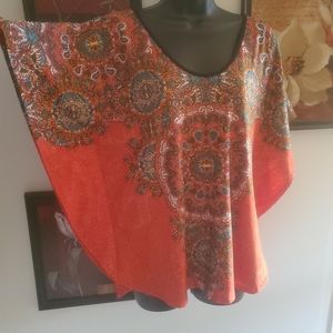 2/$20 Beautiful Ponco Style blouse